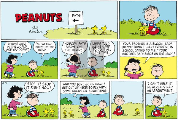 Peanuts on Sunday March 14, 1999 Comic Strip