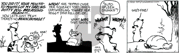 Over the Hedge on Friday February 9, 1996 Comic Strip