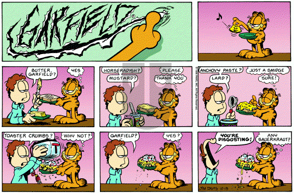 Garfield - Sunday October 13, 1996 Comic Strip