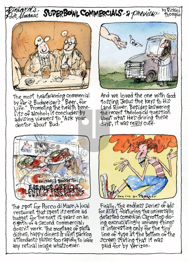 Richard's Poor Almanac on Friday January 29, 2016 Comic Strip