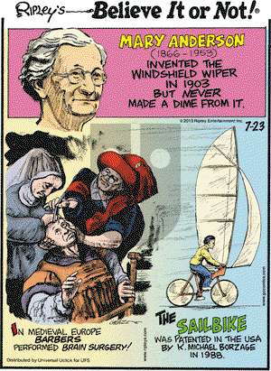 Ripley's Believe It or Not on Tuesday July 23, 2013 Comic Strip