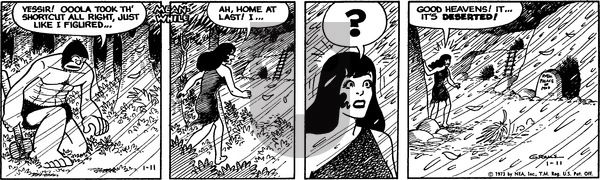 Alley Oop on Thursday January 11, 1973 Comic Strip
