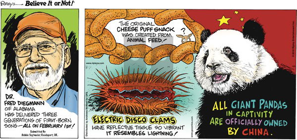 Ripley's Believe It or Not on Sunday April 4, 2021 Comic Strip
