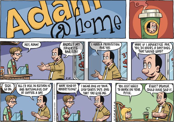 Adam@Home on Sunday July 10, 2016 Comic Strip