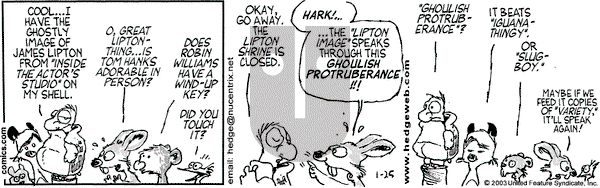 Over the Hedge on Saturday January 25, 2003 Comic Strip