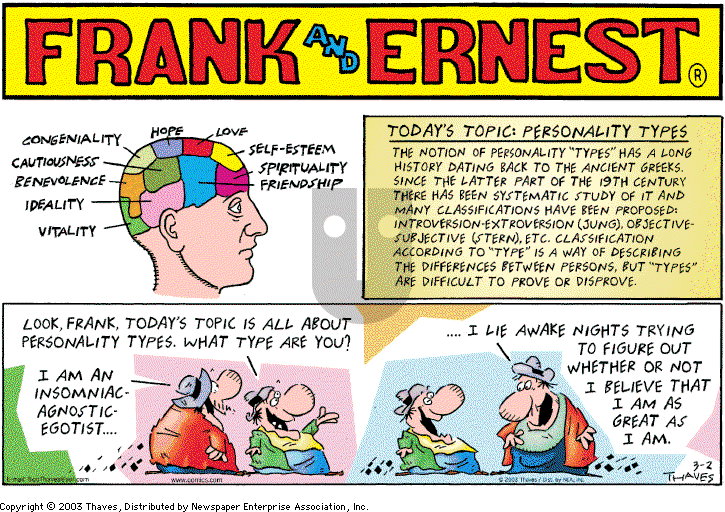 Frank and Ernest on Sunday March 2, 2003 Comic Strip