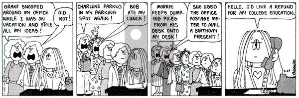 Cathy Classics on Monday August 29, 1983 Comic Strip