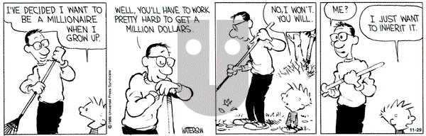 Calvin and Hobbes on Friday November 29, 1991 Comic Strip