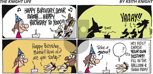 The Knight Life on Sunday March 31, 2019 Comic Strip