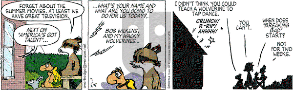 Over the Hedge on Thursday July 25, 2013 Comic Strip