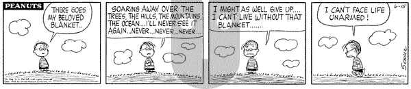 Peanuts on Friday June 15, 1962 Comic Strip