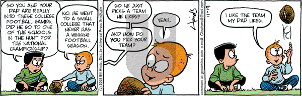 Cleats - Wednesday November 19, 2008 Comic Strip