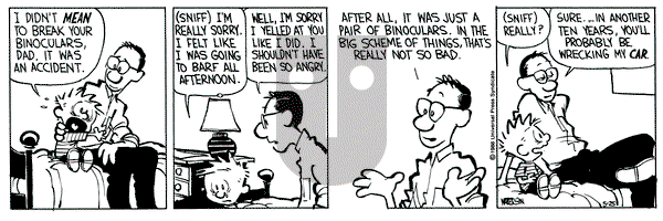 Calvin and Hobbes on Wednesday May 25, 1988 Comic Strip