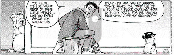 Get Fuzzy on Saturday January 13, 2001 Comic Strip