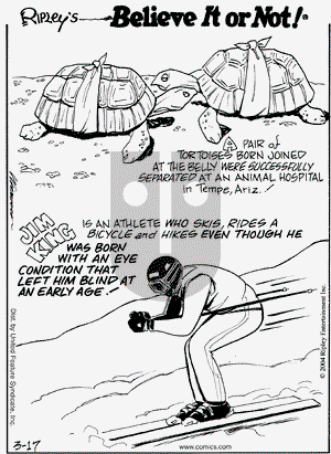 Ripley's Believe It or Not on Wednesday March 17, 2004 Comic Strip