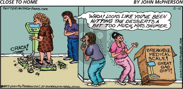 Close to Home on Sunday August 13, 2017 Comic Strip