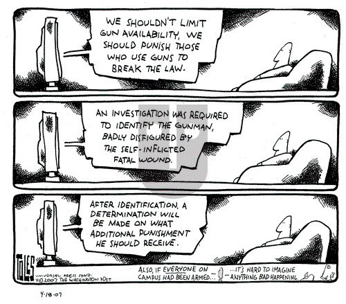 Tom Toles on Wednesday April 18, 2007 Comic Strip