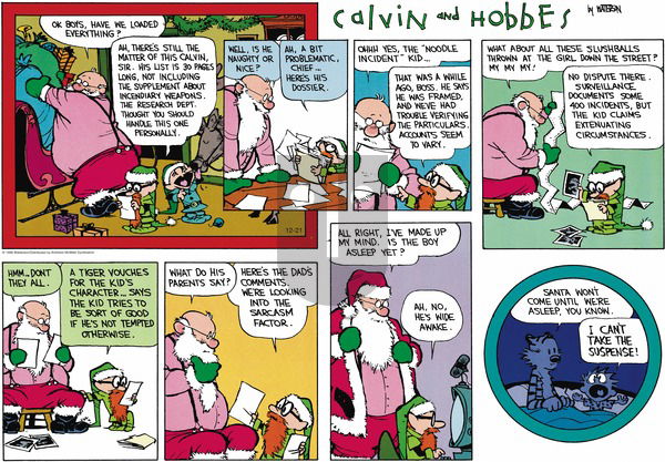 Calvin and Hobbes on Sunday December 21, 2025 Comic Strip