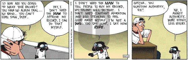 Get Fuzzy on Monday April 16, 2007 Comic Strip