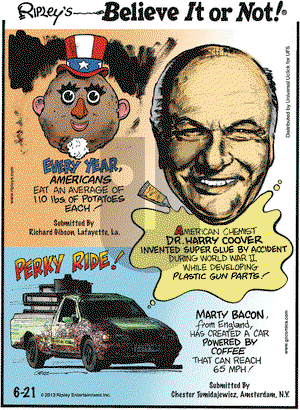 Ripley's Believe It or Not on Friday June 21, 2013 Comic Strip