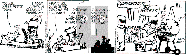 Over the Hedge on Saturday February 10, 1996 Comic Strip