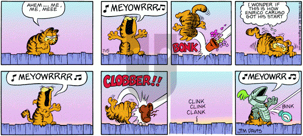 Garfield on Sunday July 15, 1979 Comic Strip