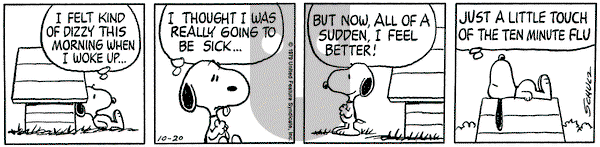 Peanuts on Saturday October 20, 1979 Comic Strip