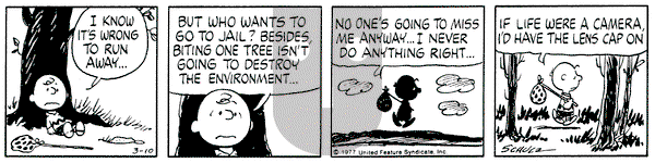 Peanuts on Thursday March 10, 1977 Comic Strip