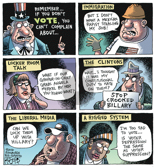 Rob Rogers on Tuesday November 8, 2016 Comic Strip