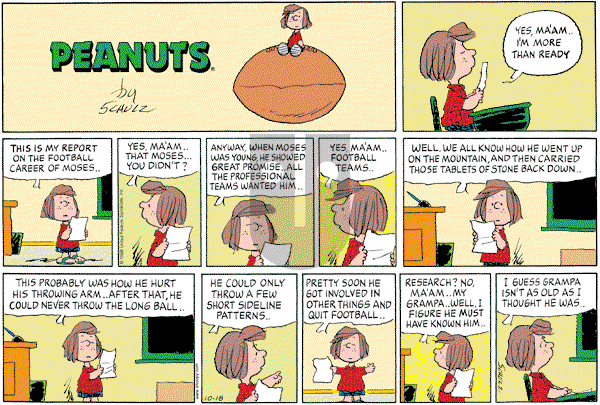 Peanuts - Sunday October 18, 1998 Comic Strip