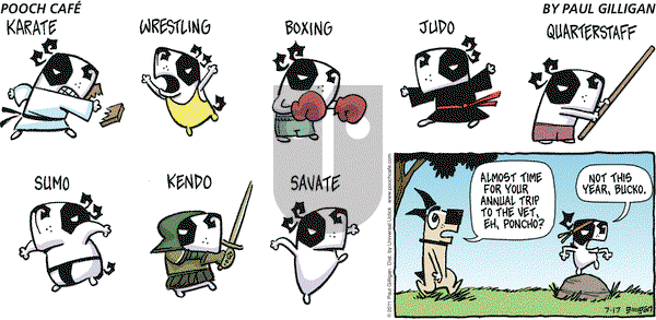 Pooch Cafe on Sunday July 17, 2011 Comic Strip