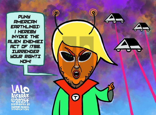 Lalo Alcaraz on Sunday March 16, 2025 Comic Strip