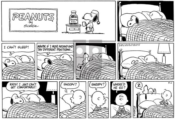 Peanuts on Sunday September 11, 1966 Comic Strip
