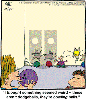 In the Bleachers on Tuesday March 14, 2017 Comic Strip