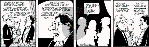Doonesbury on Saturday August 26, 1989 Comic Strip