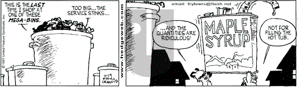 Over the Hedge on Wednesday November 19, 1997 Comic Strip