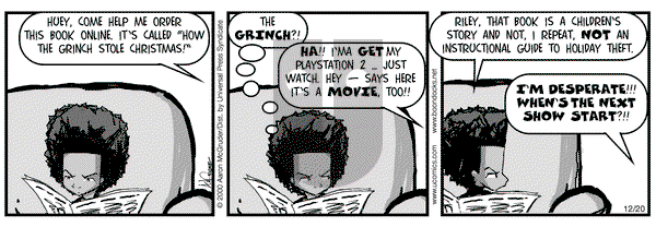 The Boondocks on Wednesday December 20, 2000 Comic Strip