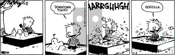 Calvin and Hobbes on Saturday March 8, 1986 Comic Strip