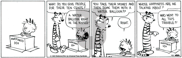 Calvin and Hobbes on Saturday July 8, 1995 Comic Strip