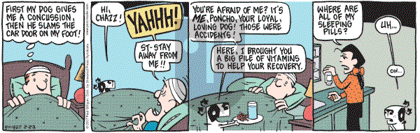 Pooch Cafe on Friday February 23, 2007 Comic Strip