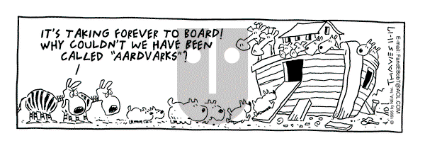 Frank and Ernest on Friday November 17, 1995 Comic Strip