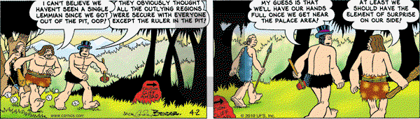 Alley Oop on Friday April 2, 2010 Comic Strip