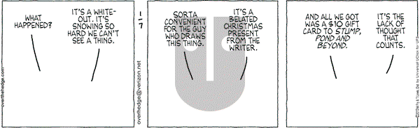 Over the Hedge on Monday January 7, 2013 Comic Strip