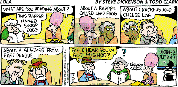 Lola on Sunday March 3, 2002 Comic Strip