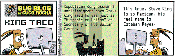 La Cucaracha on Monday August 10, 2015 Comic Strip