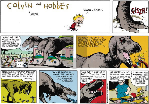 Calvin and Hobbes on Sunday October 1, 1989 Comic Strip