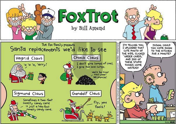 FoxTrot - Sunday December 21, 2014 Comic Strip