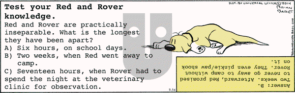 Red and Rover on Saturday February 15, 2014 Comic Strip