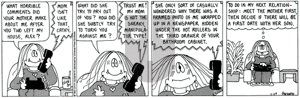 Cathy Classics on Tuesday November 29, 1994 Comic Strip