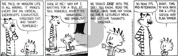 Calvin and Hobbes - Tuesday November 14, 1995 Comic Strip